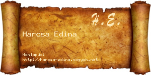 Harcsa Edina névjegykártya